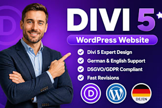 build your divi 5 wordpress website in german or english