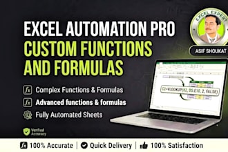 build automated sheets with custom formulas, functions and lookups