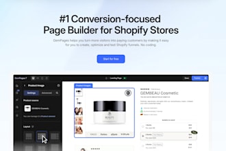 create a custom gempages landing page for shopify