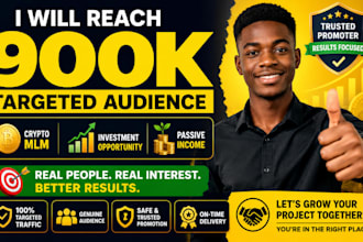 get 900k audience interested in crypto mlm investment opportunity passive income