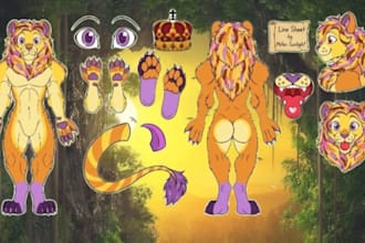 draw furry reference sheet furry ref sheet anthro oc nsfw fursona ref sheet