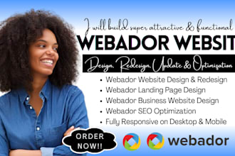 webador website webador landing page seo optimization webador business design