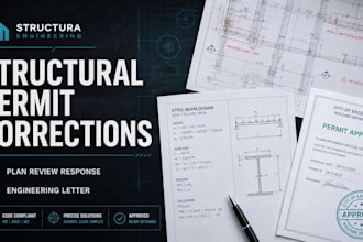 structural permit review comments response, corrections and engineering report
