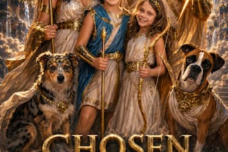 design a custom family movie poster or cinematic fantasy portrait