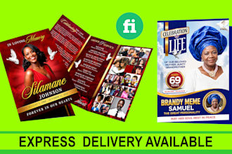 design respectfull memorial program and funeral program