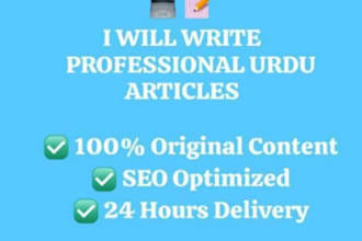 professional urdu SEO articles and blog posts