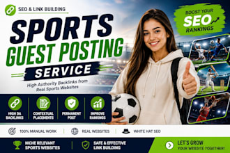 provide SEO sports guest posting service with high authority backlinks