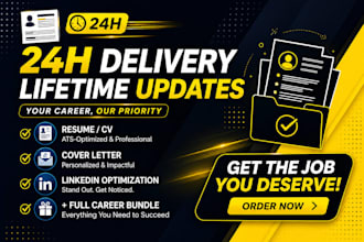 write and upgrade your resume, cv, cover letter, linkedin