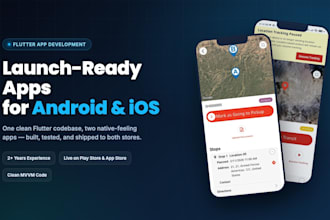 develop a launch ready flutter app for android and ios