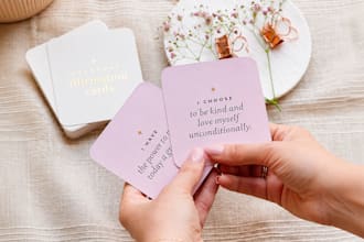 design custom unique affirmation card design printable motivational card design