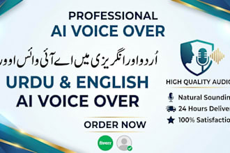 do realistic ai voice over in urdu and english
