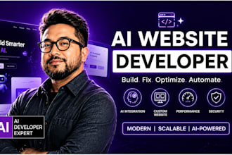 fix ai website and build custom ai web app, ai software