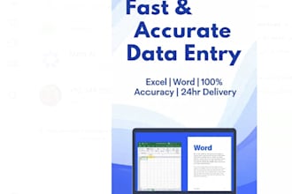 do fast and accurate data entry,word typing,and excel work