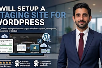 do staging site setup for testing and development