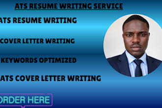 write your professional ats resume, CV and linkedin