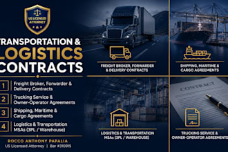 draft a bulletproof logistics and transportation agreement as a US attorney