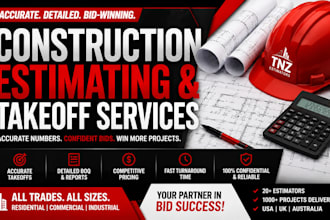 do construction estimating, quantity takeoff and material takeoff