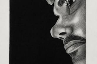 create a custom dark aesthetic pencil sketch