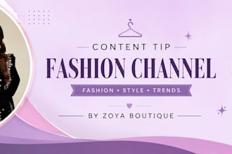 design professional youtube banner and channel art