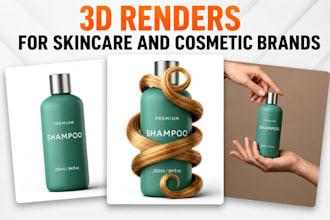 create photorealistic 3d product rendering for skincare and cosmetic brands
