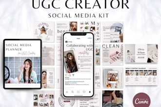 design professional ugc media kit content creator portfolio rate card sell sheet