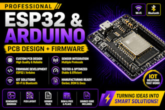 design esp32 arduino pcb with custom firmware
