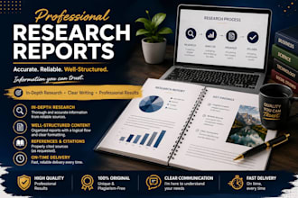 create a professional research report with references