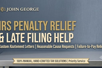 do late tax filing penalty and write irs penalty relief letter for tax complianc
