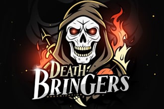 design reaper mascot logo with unlimited revision