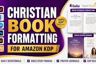 upload format,design christian ebook, devotional,kdp journal for kdp ingramspark