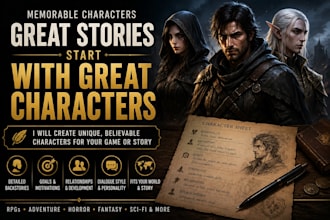 create memorable characters for your game or story