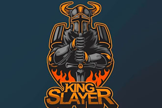 make modern knight mascot logo design