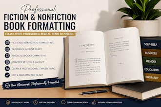 format novels, fiction, nonfiction and fantasy books
