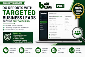 do reports with targeted business leads provide builtwith pro