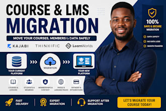migrate your online course website to kajabi thinkific or learnworlds