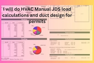 design hvac calculation and duct design for permit manual j d s