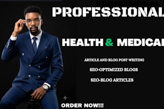 write SEO health, fitness and medical articles
