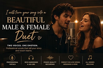 turn your song into a heartfelt male and female duet