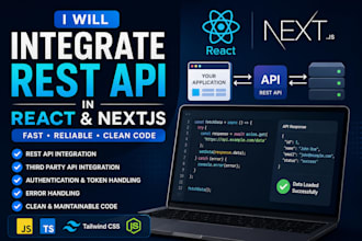integrate rest API in react nextjs web applications