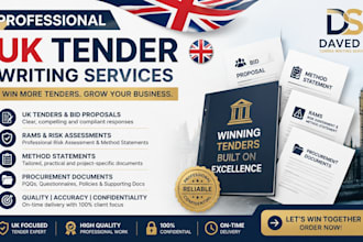 write UK tenders bib proposal rams method statements and procurement documents