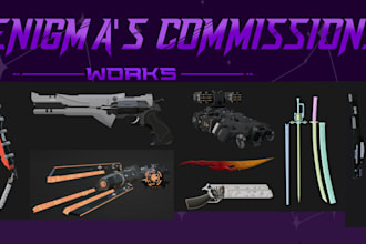 3d model a low poly weapon for you