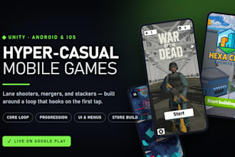develop your hyper casual mobile game for android and ios