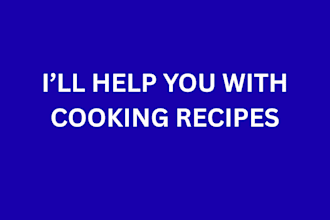 create personalized cooking recipes for your needs