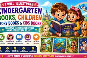 illustrate kindergarten books preschool storybooks amazon KDP kids book