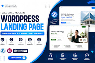do wordpress coaches website, landing page, lead generation, appointment booking