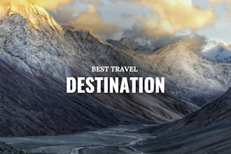 design professional travel youtube thumbnails and banners