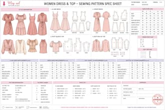 create women dress and top sewing pattern for clothing production