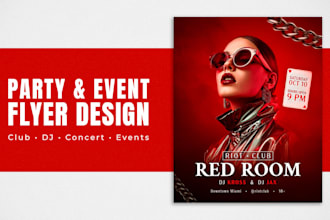 design a party, club, dj or event flyer