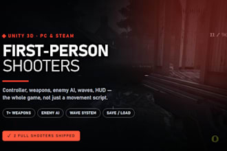develop a fps game in unity 3d for pc and steam