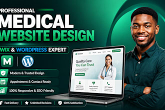 design a professional medical  healthcare website in wix and wordpress